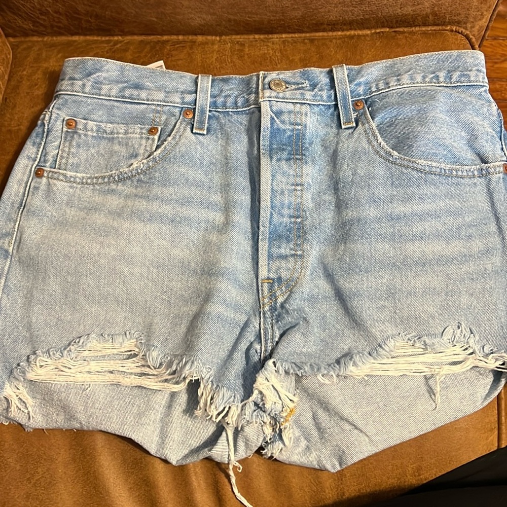 Levi’s 501 shorts. Worn once.